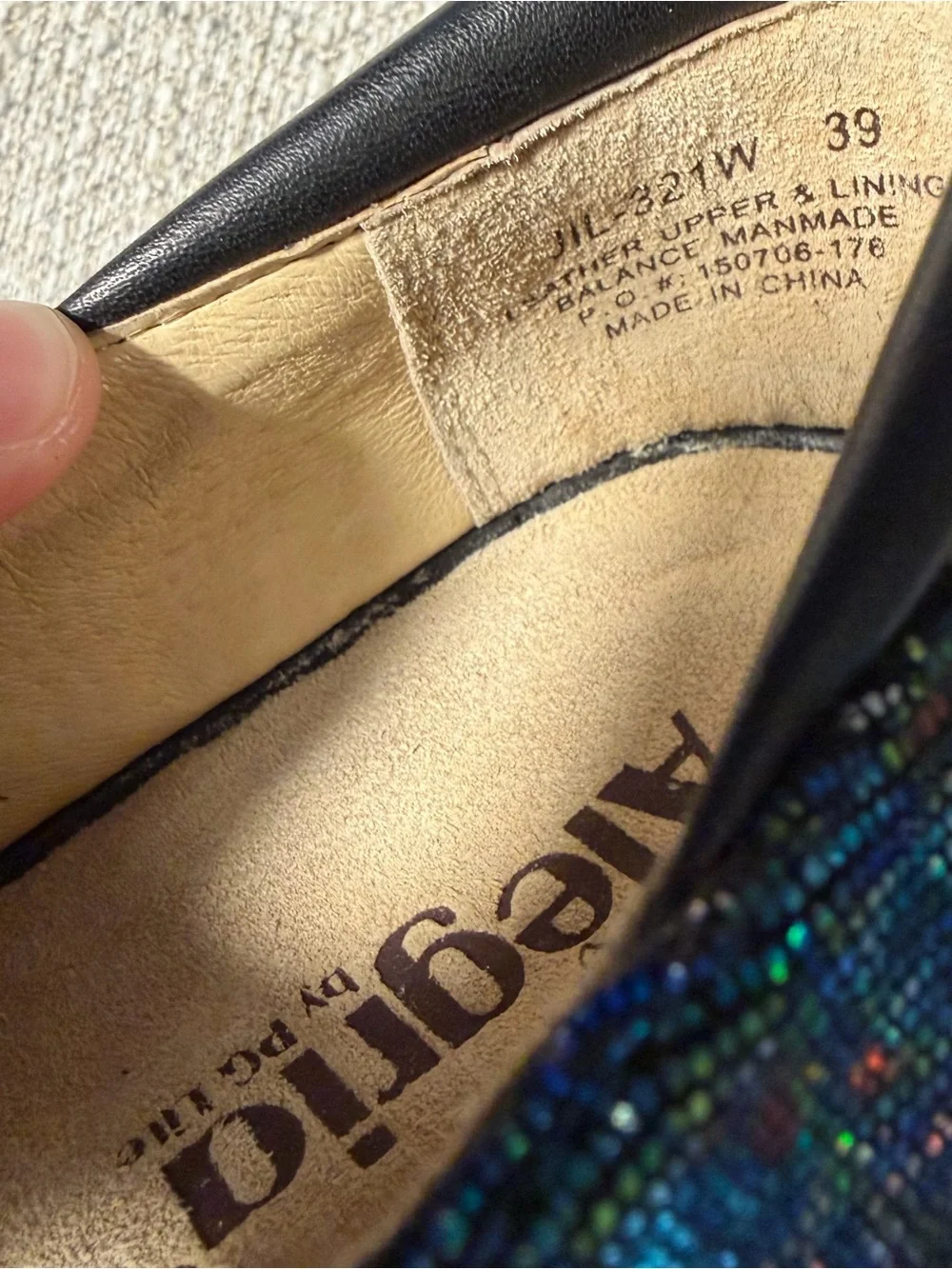 Alegria Blue Multi Mary Jane Comfort Shoe